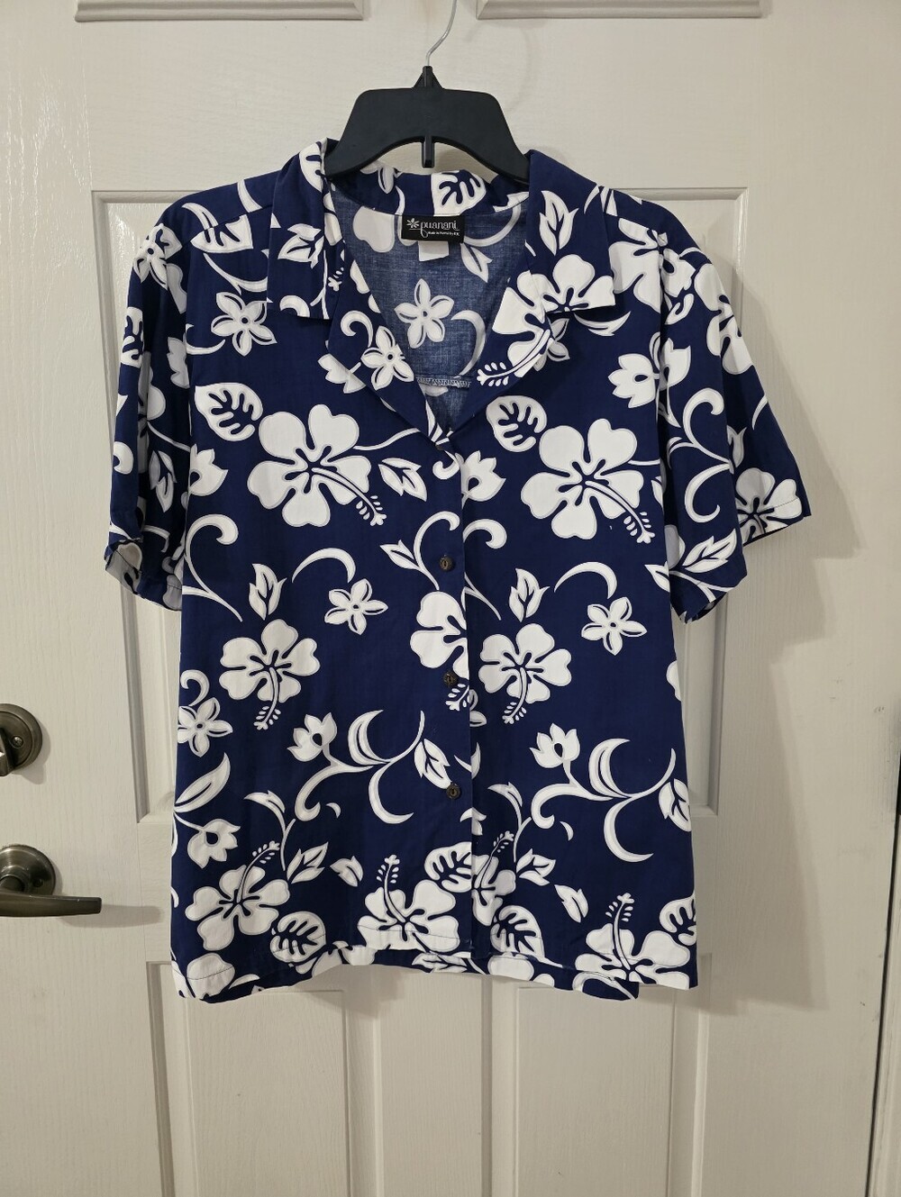 Women's Navy Floral Button-Down Shirt